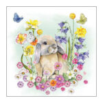 Χαρτοπετσέτα για decoupage, 1τεμ, Λαγουδάκι στο λιβάδι