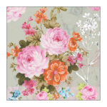 Χαρτοπετσέτα για decoupage, 1τεμ, Μπουκέτο λουλούδι σε γκρι φόντο