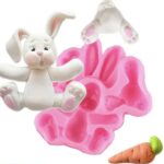 Καλούπι σιλικόνης, κουνελάκι, 7×7.5×1.5cm