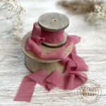 Κορδέλα σιφόν μετάξι, Dark Coral, 1.5m