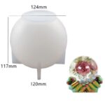 Καλούπι σιλικόνης, Μπάλα 3D με βάση, 120mm