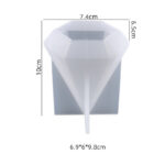 Καλούπι σιλικόνης, Διαμάντι, 7.4x10cm