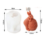 Καλούπι σιλικόνης για κερί, Αυγό με λαγουδάκι, 8.5x6cm