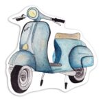 Ξύλινη διακοσμητική φιγούρα Βέσπα