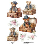 Ριζόχαρτο Maja’s Memories, 22.5x32cm, Αρκουδάκια και βαλίτσες, MDRA4234