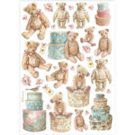 Ριζόχαρτο ντεκουπάζ Stamperia 21x29cm A4, Teddy bears
