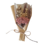 Αποξηραμένο μπουκέτο λουλουδιών σε κουτί, ivory-ροζ (24)