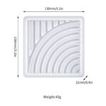 Καλούπι σιλικόνης, Σουβέρ τετράγωνο, 13x13cm