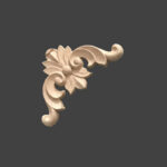 Ξυλόγλυπτο από ατόφιο ξύλο, Γωνία, 10x10cm, DHW-26