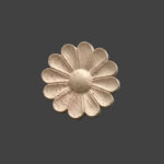 Ξυλόγλυπτο από ατόφιο ξύλο, Λουλούδι, 6cm, DHW-606