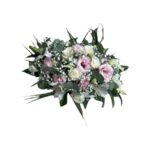 Επιτραπέζια Ανθοσύνθεση με Mix Λουλούδια σε Αποχρώσεις Λευκό/ Λευκό - Κόκκινο / Λευκό - Ροζ