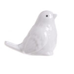 Πουλάκι κεραμικό λευκό, 6.5cm