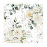 Χαρτοπετσέτα για decoupage, 1τεμ, Ευκάλυπτος και τριαντάφυλλα