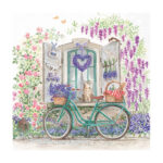 Χαρτοπετσέτα για decoupage, 1τεμ, Ποδήλατο με καλάθι και λεβάντες