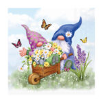 Χαρτοπετσέτα για decoupage, 1τεμ, Ξωτικά του κήπου