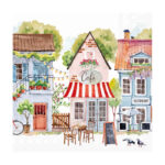 Χαρτοπετσέτα για decoupage, 1τεμ, Καφές στην αυλή