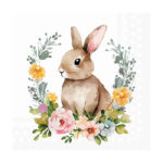 Χαρτοπετσέτα για decoupage, 1τεμ, Χαριτωμένο πασχαλινό λαγουδάκι