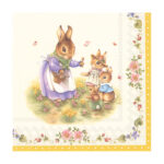 Χαρτοπετσέτα decoupage, 1 τεμ, Μαμά λαγουδίνα και λαγουδάκια