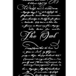 Thick Stencil Stamperia 12x25cm, The Owl’s House, Script