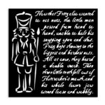 Thick Stencil Stamperia 12x12cm, Alice in Christmas, Καρυοθραύστης