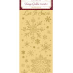 Χαλκομανίες Χρυσές (Rub-On), 10.16×21.6cm Stamperia, Let it snow