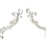 Ελαστικά διακοσμητικά στοιχεία, σετ 2 τεμ., 16.5×2.5×0.8cm