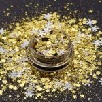 Χιονονιφάδες Chunky glitter 50gr, Χρυσό-ασημί