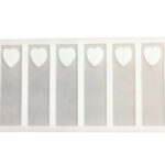 Καλούπι σιλικόνης σελιδοδείκτες με καρδιά, 25x10cm