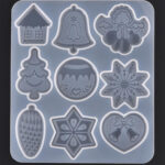 Καλούπι για ρητίνη, Χριστουγεννιάτικα διακοσμητικά, 13x12cm