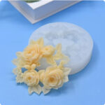 Καλούπι σιλικόνης, Στεφανάκι με λουλούδια, 8×8.5xY1.5cm