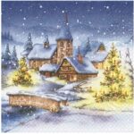 Χαρτοπετσέτα για decoupage, Christmas Village