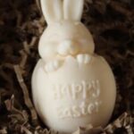 Καλούπι σιλικόνης αυγό με κουνέλι happy easter 11cm x 6,2cm