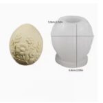 Καλούπι σιλικόνης αυγό με αγριολούλουδα 6,6cm x 5,9cm