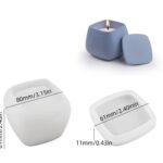 Καλούπι Σιλικόνης, Βαζάκι με καπάκι τετραγωνισμένο, 8×6.1cm