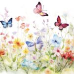 Χαρτοπετσέτα για decoupage, 1τεμ, Πεταλούδες στο λιβάδι