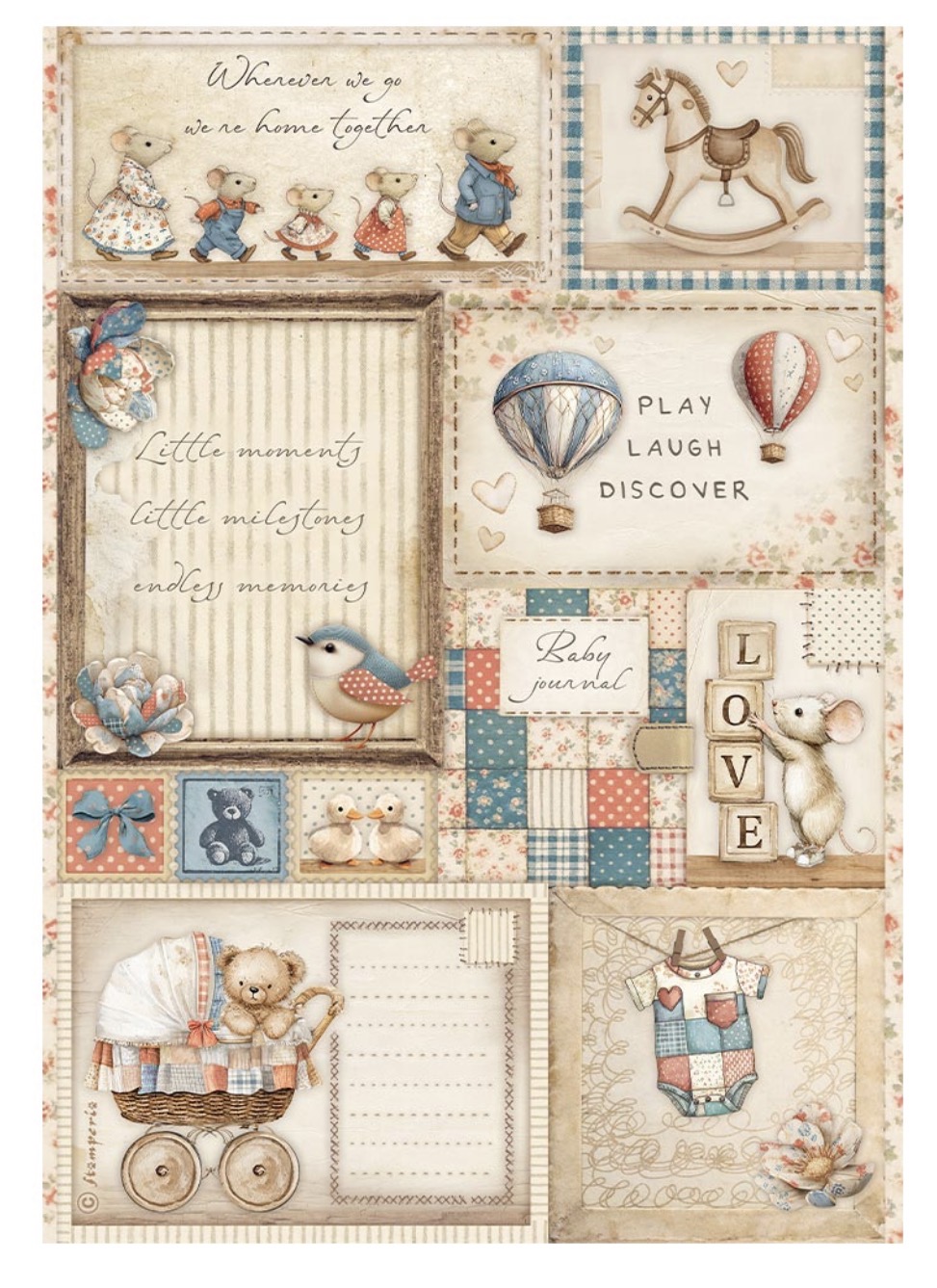Screenshot Ριζόχαρτο ντεκουπάζ Stamperia 21x29cm A4, Baby, Κάρτες - Image 1