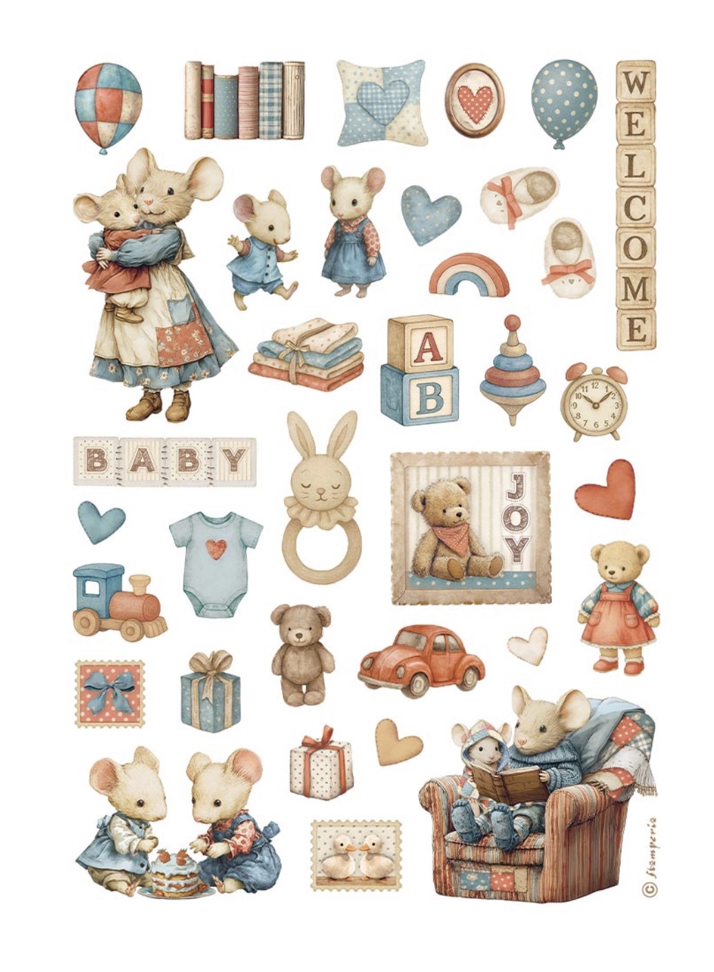 Screenshot Ριζόχαρτο ντεκουπάζ Stamperia 21x29cm A4, Baby, Αξεσουάρ - Image 1