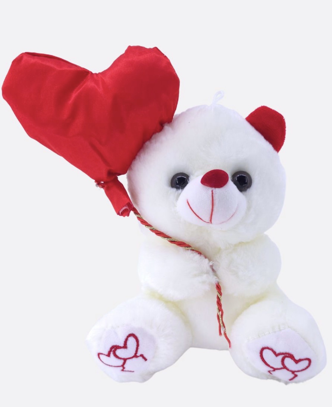 Screenshot Λευκό λούτρινο αρκουδάκι με μπαλόνι 30cm - Image 1