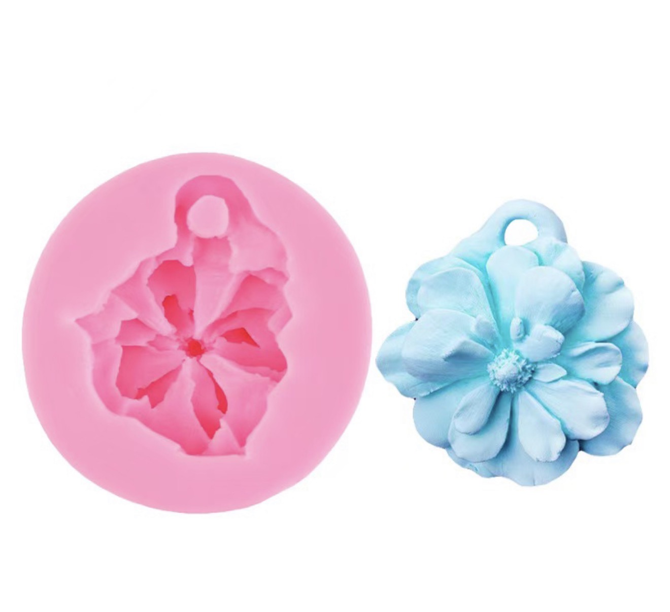 Screenshot Καλούπι σιλικόνης, Λουλούδι-μενταγιόν, 7.5×7.5xY3cm - Image 1