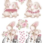 Χαρτί Easy Transfer, Ερωτευμένα Λαγουδάκια, LNT-106, 25x35cm