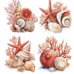 Χαρτί Easy Transfer, Αστερίες και κοχύλια, LNT-509, 25x35cm